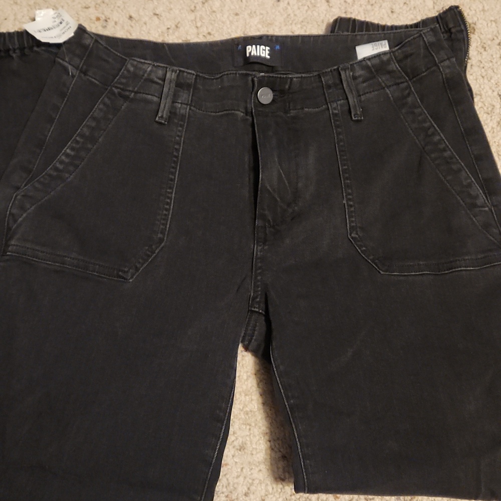 Paige Mayslie Black Pant Jogger Size 28 NEW - Picture 3 of 8